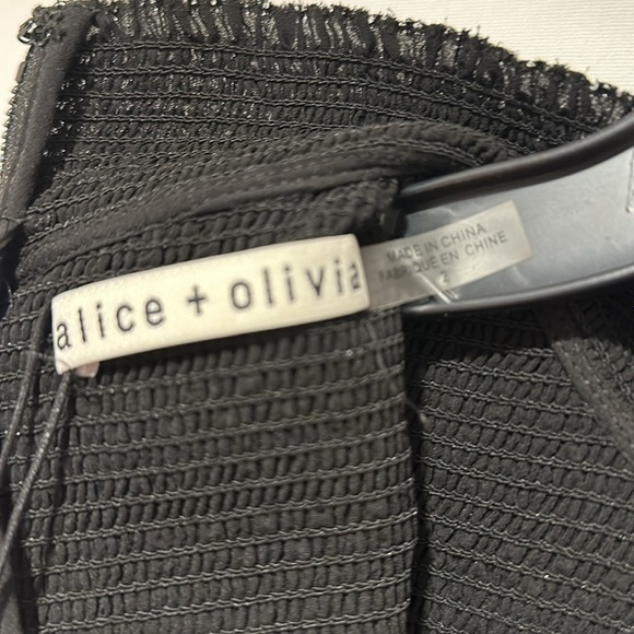 Alice and Olivia Barrett Sleeveless Black Mini Dress Size 2 - Picture 9 of 10